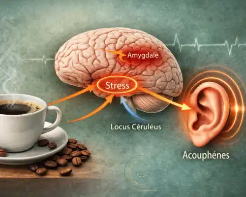 Le café agit sur le stress qui modifie la perception de l'acouphène